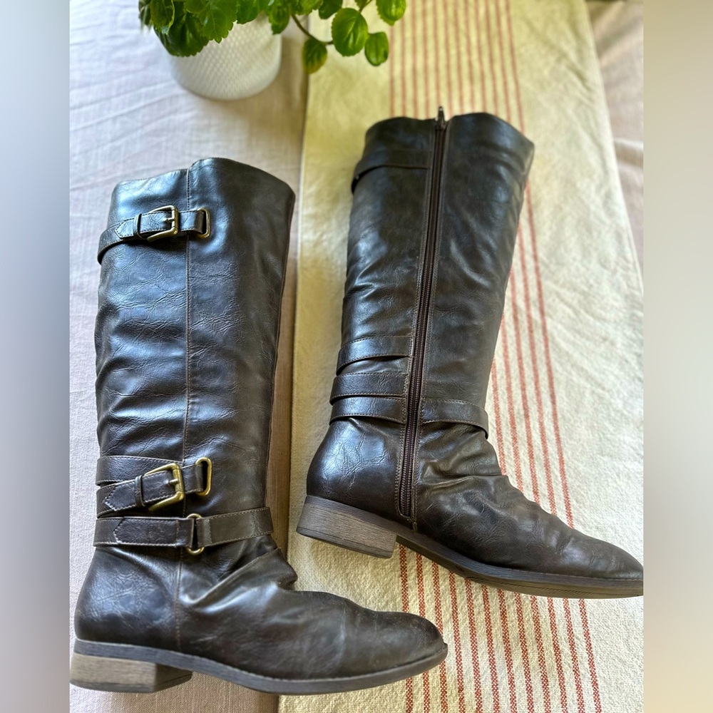 Diba - Trish, dark brown, leather riding boot. Size 9